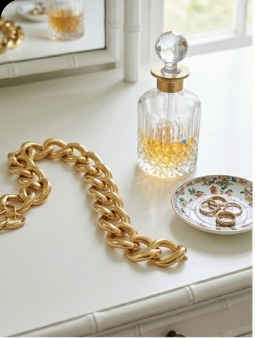 Vintage Gay Boyer Twisted Curb Link Collar Necklace Statement